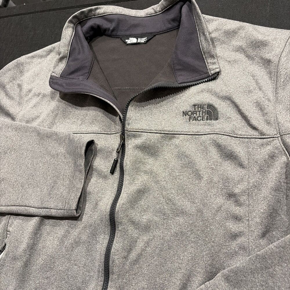 Men’s The North Face Gray Full Zip Jacket Sz XXL Canyonwall Windwall golf hiking